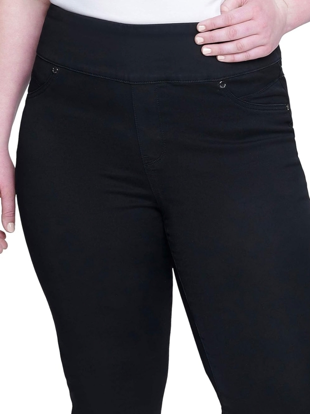 Seven7 Womens Ultra High Rise Tummy Toner Skinny Jean Plus Sz